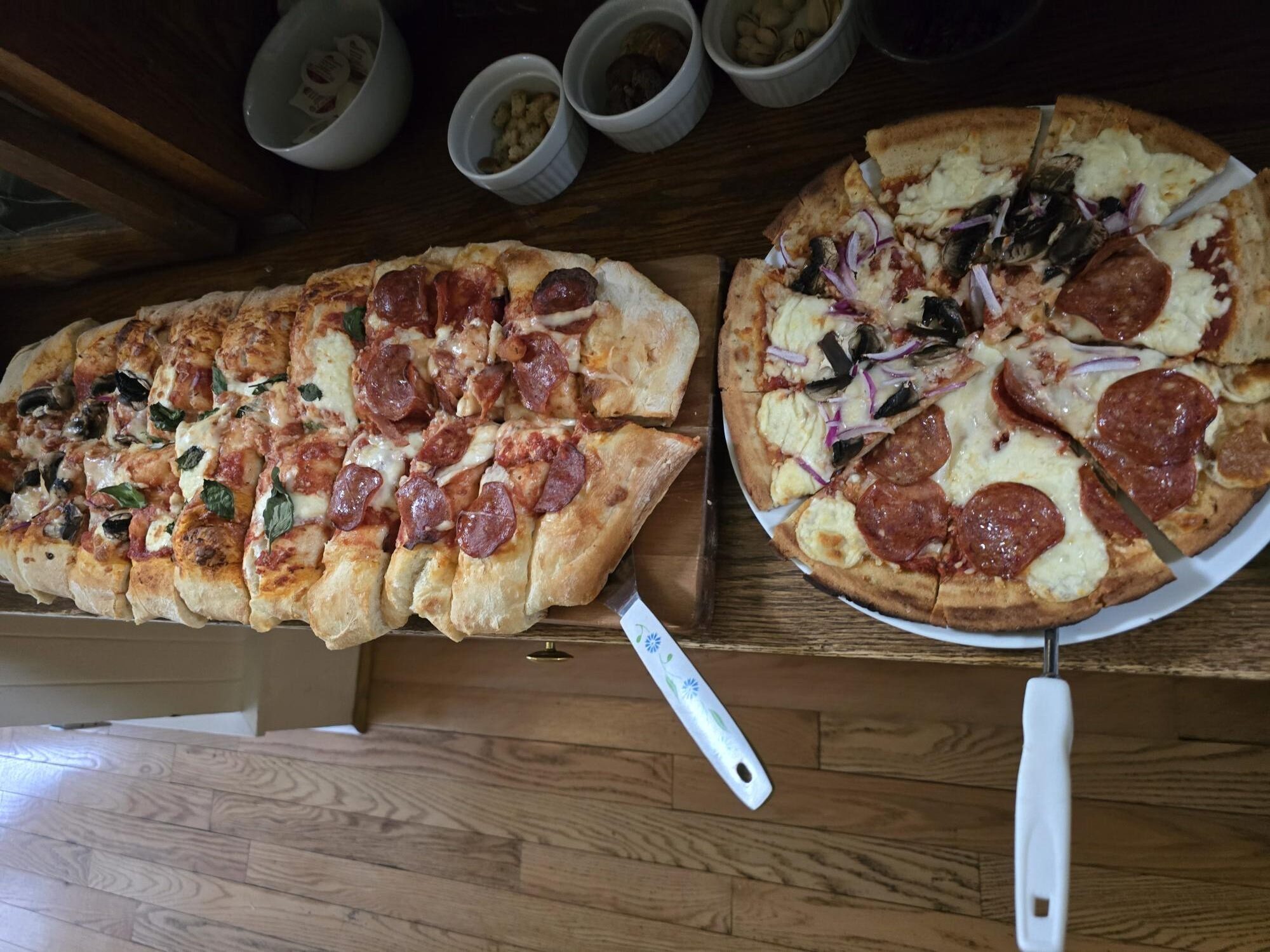 Freshly made pizza at Victoria Wellness Residential Mental Health Facility