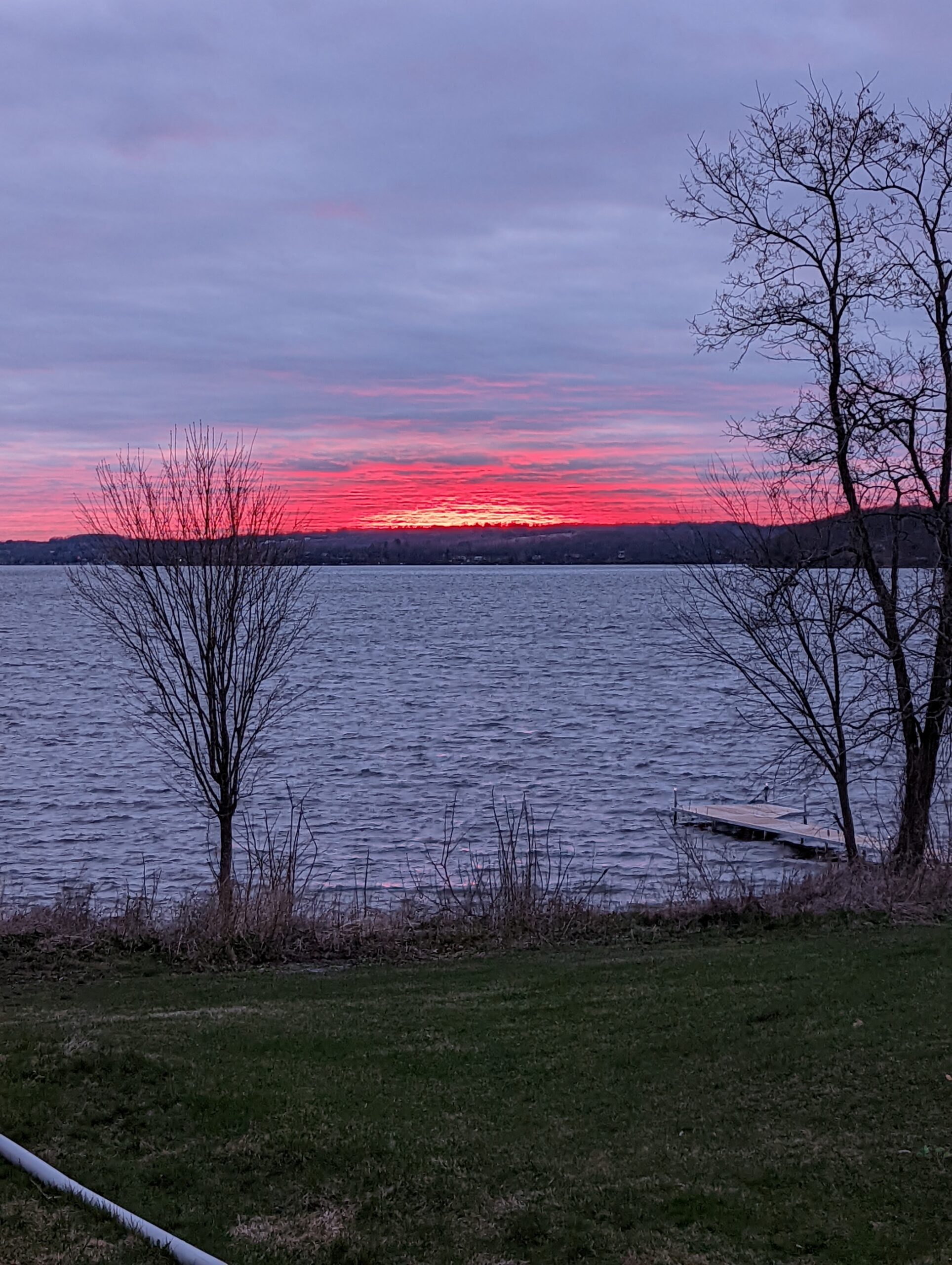 Sunset over the lake at Victoria Wellness Residential Mental Health Centre